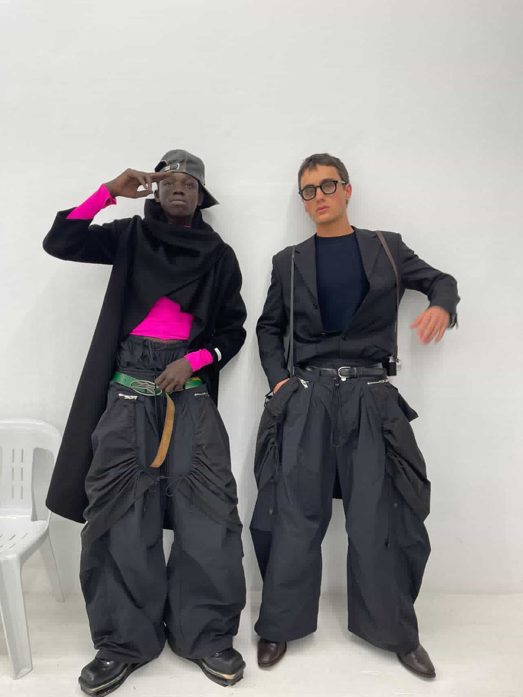 Flared Sculpted Volume Cargo Pants