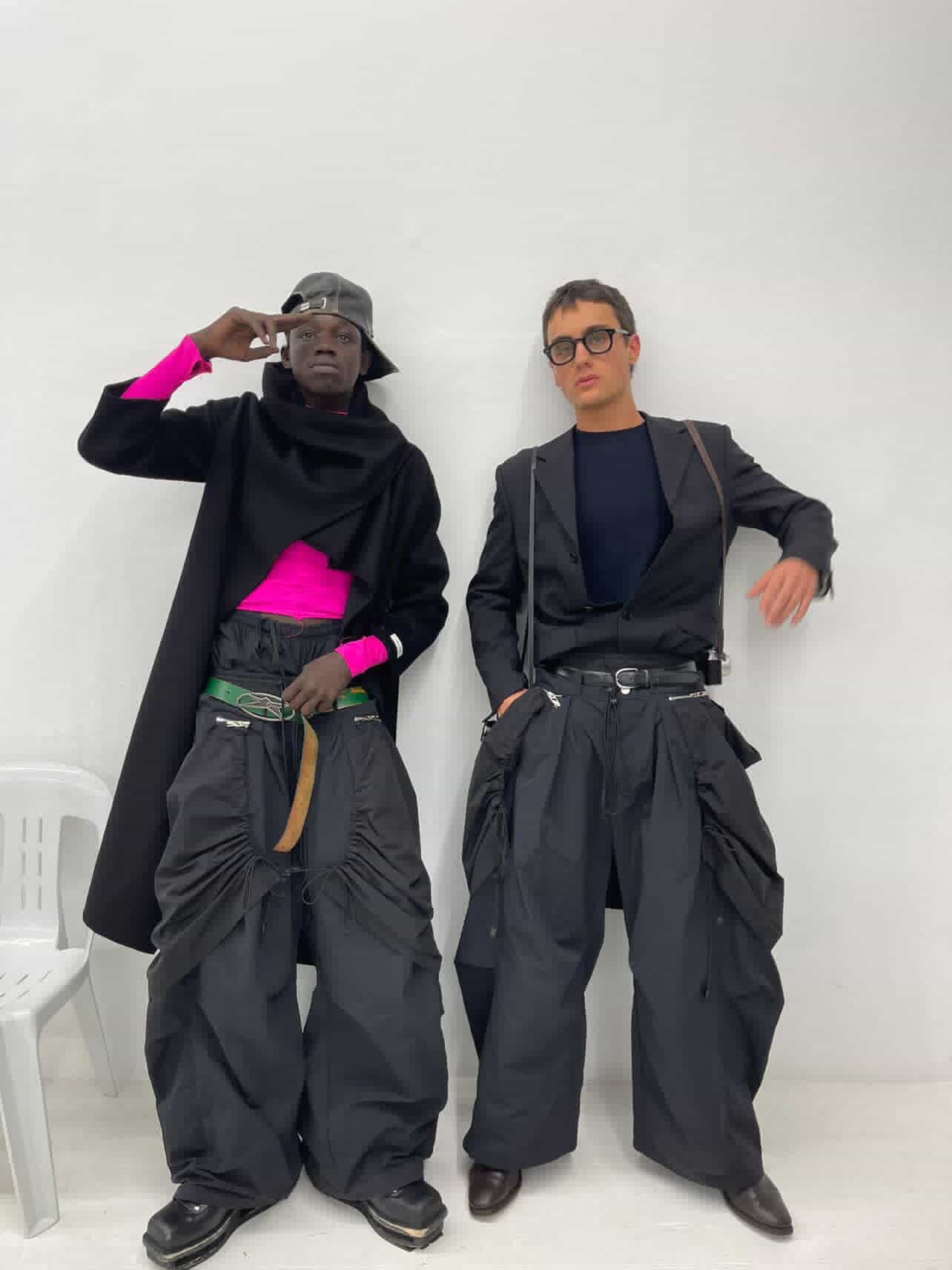 Flared Sculpted Volume Cargo Pants