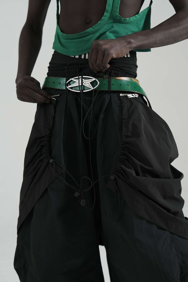 Flared Sculpted Volume Cargo Pants